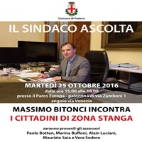 il sindaco ascolta 25 ottobre 